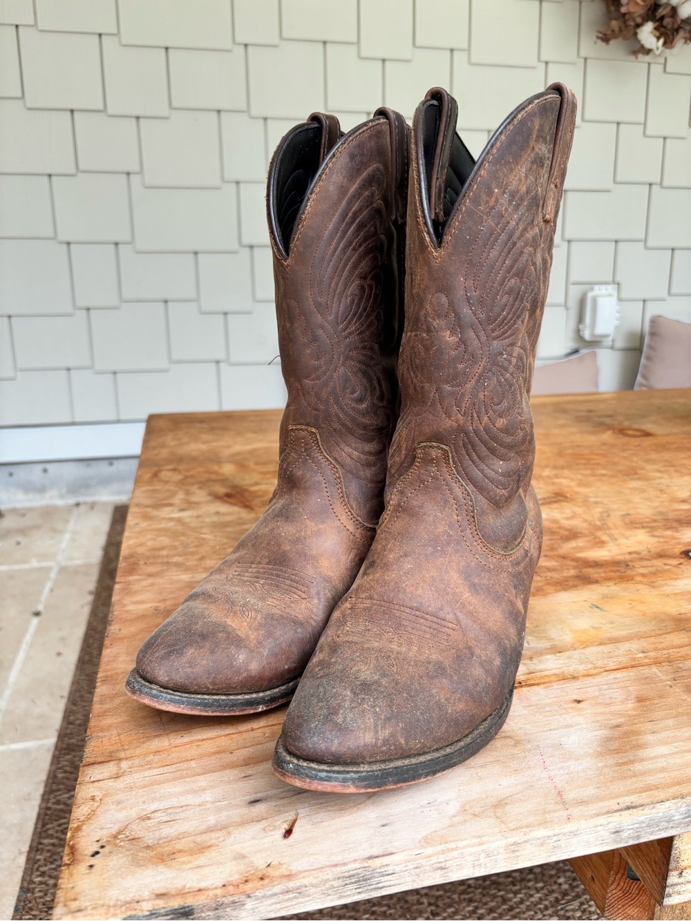 Masterson Boot Co. Brown RB7440 Leather Western Cowboy Boots Women's Size 11